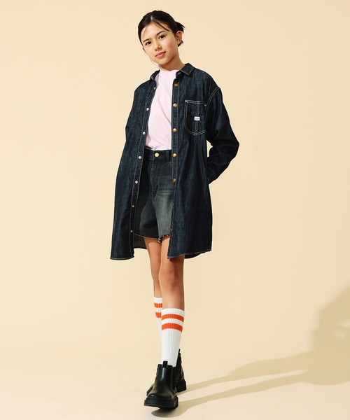 セール】Lee/リー【110cm～150㎝】カバーオールワンピース 軽アウター