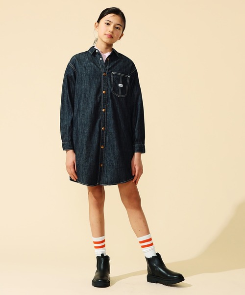 セール】Lee/リー【110cm～150㎝】カバーオールワンピース 軽アウター