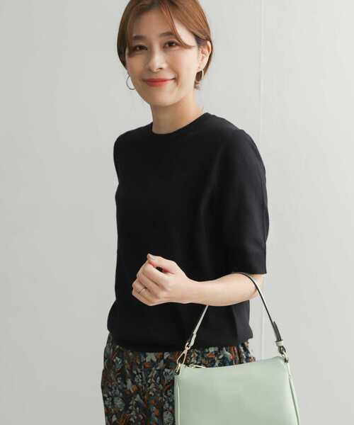 URBAN RESEARCH DOORS - ハイツイストコットンハーフスリーブニット URBAN RESEARCH DOORS（アーバンリサーチドアーズ）の「ハイ