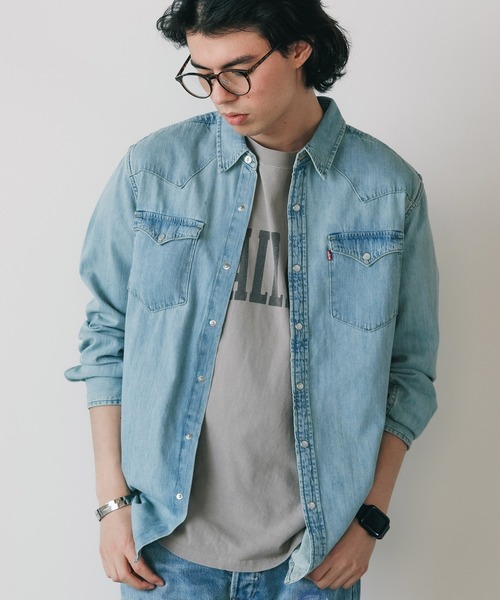 Levi's（リーバイス）の「LEVI'S/リーバイス CLASSIC WESTERN STANDARD L/S SHIRTS シャツ ダンガリーシャツ（シャツ/ブラウス・メンズ・ライトブルー/インディゴブルー・L/M/S）」の4枚目の写真