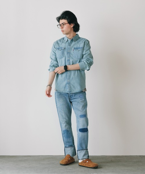 Levi's（リーバイス）の「LEVI'S/リーバイス CLASSIC WESTERN STANDARD L/S SHIRTS シャツ ダンガリーシャツ（シャツ/ブラウス・メンズ・ライトブルー/インディゴブルー・L/M/S）」の6枚目の写真