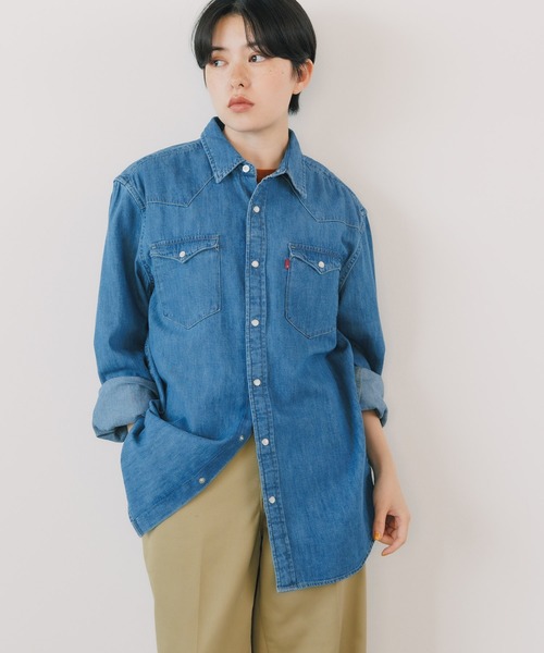 Levi's（リーバイス）の「LEVI'S/リーバイス CLASSIC WESTERN STANDARD L/S SHIRTS シャツ ダンガリーシャツ（シャツ/ブラウス・メンズ・ライトブルー/インディゴブルー・L/M/S）」の9枚目の写真