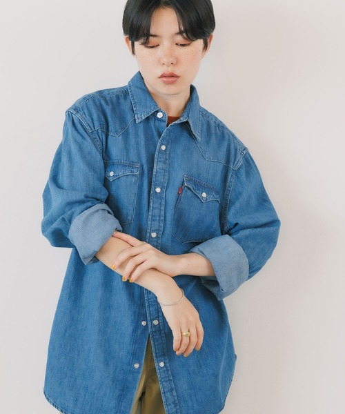Levi's（リーバイス）の「LEVI'S/リーバイス CLASSIC WESTERN STANDARD L/S SHIRTS シャツ ダンガリーシャツ（シャツ/ブラウス・メンズ・ライトブルー/インディゴブルー・L/M/S）」の16枚目の写真