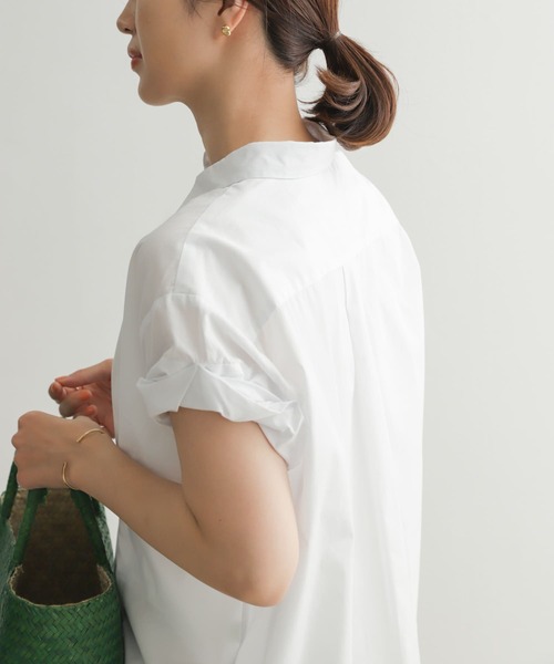 「URBAN RESEARCH DOORS」 半袖ブラウス MEDIUM オフホワイト レディース URBAN RESEARCH DOORS 「URBAN DOORS」 半袖ブラウス MEDIUM