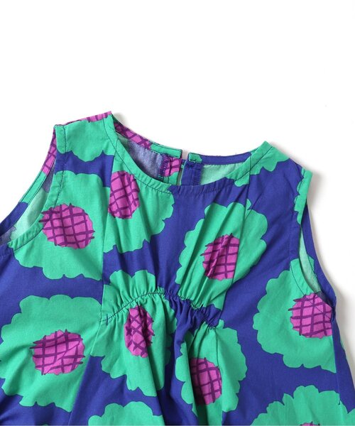 BREEZE（ブリーズ）の「【カラフル/花柄・ストラップ】総柄フレアワンピース（ワンピース・キッズ・ブラック/ブルー/オフホワイト/サックスブルー/オレンジ/ピンク/ダークブラウン・130/140/90/110/80/100/120）」の13枚目の写真