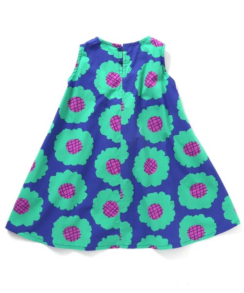 BREEZE（ブリーズ）の「【カラフル/花柄・ストラップ】総柄フレアワンピース（ワンピース・キッズ・ブラック/ブルー/オフホワイト/サックスブルー/オレンジ/ピンク/ダークブラウン・130/140/90/110/80/100/120）」の22枚目の写真