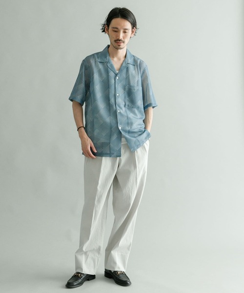 URBAN RESEARCH（アーバンリサーチ）の「ランダムドットショートスリーブメッシュシャツ（シャツ/ブラウス・メンズ・ネイビー/ブルー系その他・MEDIUM/LARGE）」の7枚目の写真