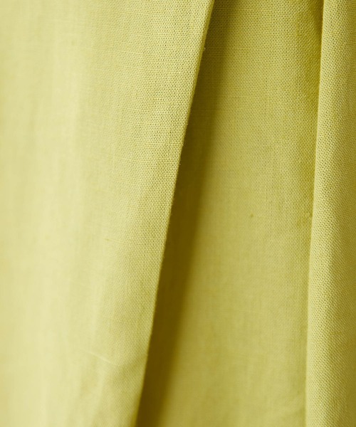 COLLAGE GALLARDAGALANTE（コラージュガリャルダガランテ）の「リネンオールインワン（つなぎ/オールインワン・レディース・ライム/グレイッシュベージュ・FREE）」の11枚目の写真