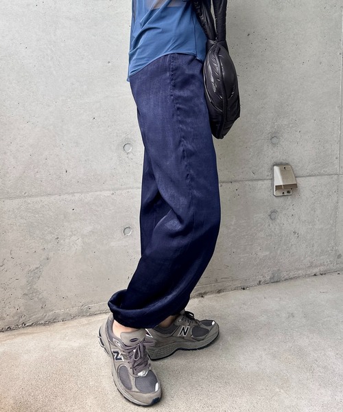 y/m by RIKA（イムバイリカ）の「サテンジョガーパンツ（その他パンツ・レディース・ブラック/アイボリー/ネイビー・FREE）」の22枚目の写真