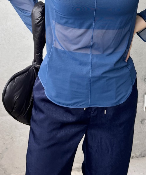 y/m by RIKA（イムバイリカ）の「サテンジョガーパンツ（その他パンツ・レディース・ブラック/アイボリー/ネイビー・FREE）」の20枚目の写真