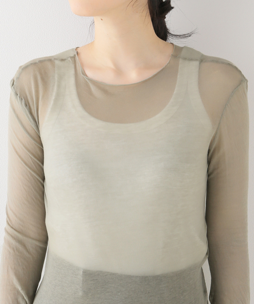 セール】【GABRIELA COLL GARMENTS】 SHEER JERSEY トップス（Tシャツ