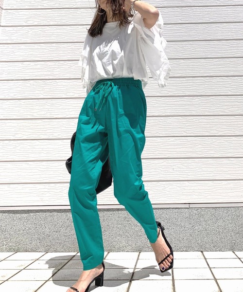 Q（キュー）の「ウィングスリーブT（Tシャツ/カットソー・レディース・ホワイト/ブラック・MEDIUM）」の9枚目の写真