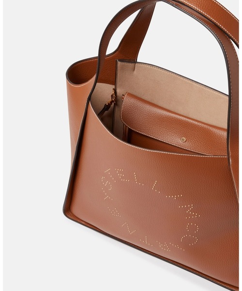 STELLA McCARTNEY（ステラマッカートニー）の「Stella Logo Grainy Studded Tote Bag / ステラロゴ グレイン スタッズ トートバッグ（トートバッグ・レディース・ブラウン系その他・ONE SIZE）」の4枚目の写真
