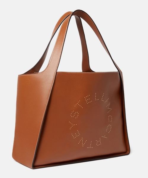 STELLA McCARTNEY（ステラマッカートニー）の「Stella Logo Grainy Studded Tote Bag / ステラロゴ グレイン スタッズ トートバッグ（トートバッグ・レディース・ブラウン系その他・ONE SIZE）」の3枚目の写真