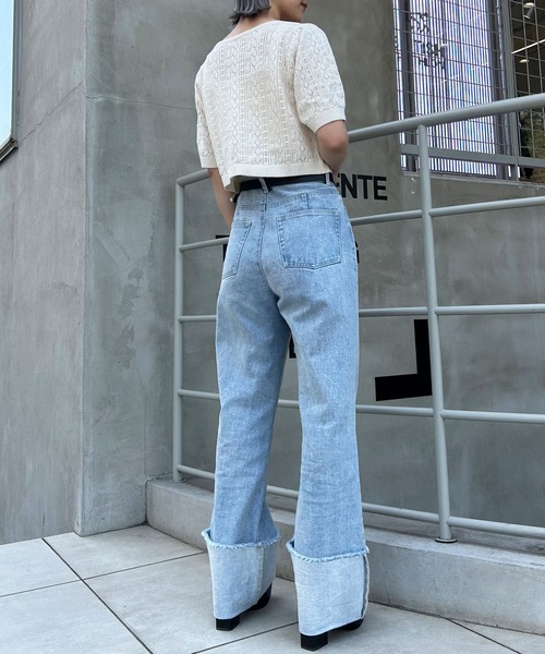 INGNI(イング)の「パターンメッシュフロントリボンニットカーデ+キャミアンサンブル(アンサンブル・レディース・オフホワイト/ブラック/ピンク・M)」の20枚目の写真