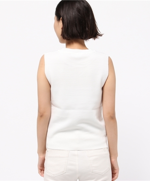 NATURAL BEAUTY BASIC（ナチュラルビューティーベーシック）の「ミラノリブニット（ニット/セーター・レディース・グレー/ホワイト系その他/カーキ・MEDIUM）」の6枚目の写真