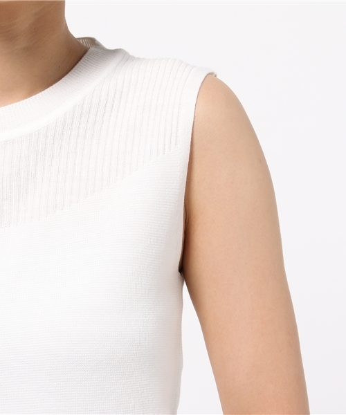 NATURAL BEAUTY BASIC（ナチュラルビューティーベーシック）の「ミラノリブニット（ニット/セーター・レディース・グレー/ホワイト系その他/カーキ・MEDIUM）」の8枚目の写真