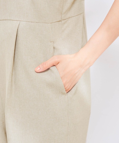 VIS（ビス）の「【洗える】アシンメトリーストラップオールインワン（つなぎ/オールインワン・レディース・ベージュ/スミクロ・FREE）」の11枚目の写真