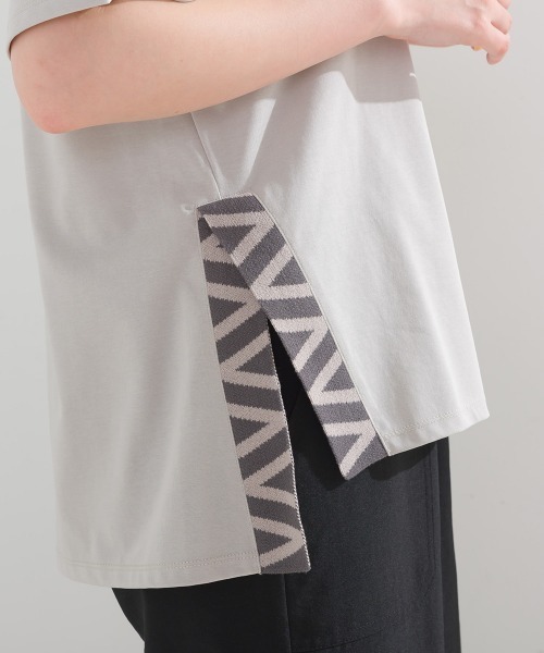 FURRY(ファーリー)の「COTTONサイドニット切替プルオーバー(Tシャツ/カットソー・レディース・ホワイト/グレイッシュベージュ/ブラック・FREE)」の22枚目の写真
