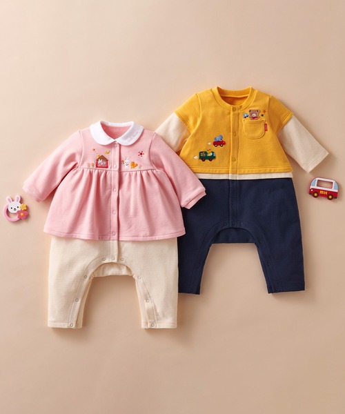 MIKI HOUSE（ミキハウス）の「どうぶつレイヤード風カバーオール（ロンパース・キッズ・イエロー・70cm/80ｃｍ）」の8枚目の写真
