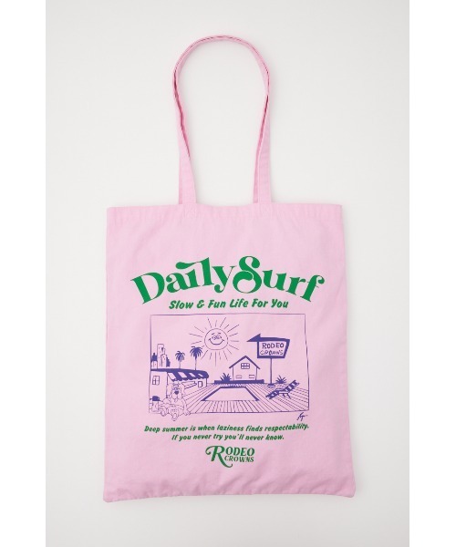 RODEO CROWNS WIDE BOWL（ロデオクラウンズワイドボウル）の「Ryu Ambe TOTE（トートバッグ・レディース・オフホワイト/ターコイズブルー/ライトパープル・FREE）」の4枚目の写真