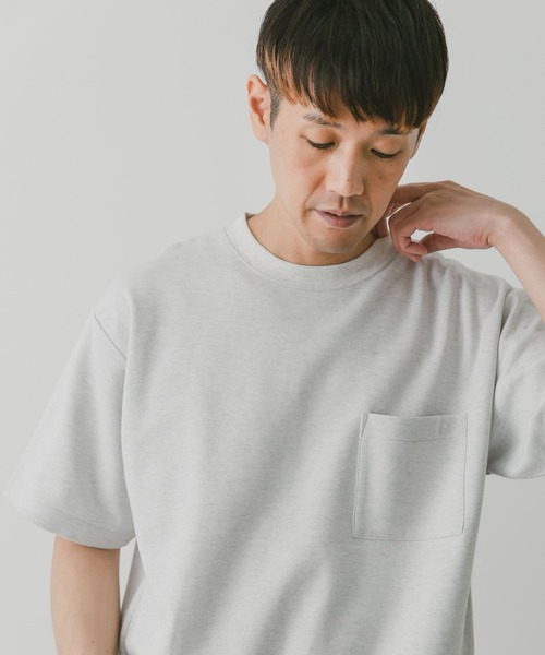 URBAN RESEARCH DOORS（アーバンリサーチドアーズ）の「ダブルフェイスクルーネックショートスリーブTシャツ（Tシャツ/カットソー・メンズ・ネイビー/グレー系その他/ベージュ系その他/グリーン・MEDIUM/LARGE）」の2枚目の写真