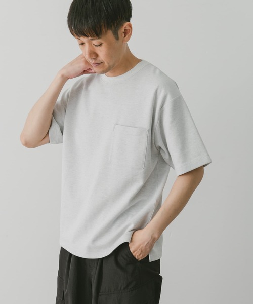 URBAN RESEARCH DOORS（アーバンリサーチドアーズ）の「ダブルフェイスクルーネックショートスリーブTシャツ（Tシャツ/カットソー・メンズ・ネイビー/グレー系その他/ベージュ系その他/グリーン・MEDIUM/LARGE）」の18枚目の写真