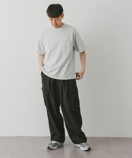 URBAN RESEARCH DOORS（アーバンリサーチドアーズ）の「ダブルフェイスクルーネックショートスリーブTシャツ（Tシャツ/カットソー・メンズ・ネイビー/グレー系その他/ベージュ系その他/グリーン・MEDIUM/LARGE）」の20枚目の写真