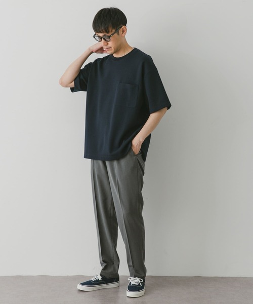 URBAN RESEARCH DOORS（アーバンリサーチドアーズ）の「ダブルフェイスクルーネックショートスリーブTシャツ（Tシャツ/カットソー・メンズ・ネイビー/グレー系その他/ベージュ系その他/グリーン・MEDIUM/LARGE）」の5枚目の写真