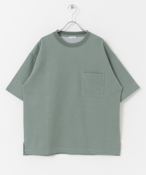 URBAN RESEARCH DOORS（アーバンリサーチドアーズ）の「ダブルフェイスクルーネックショートスリーブTシャツ（Tシャツ/カットソー・メンズ・ネイビー/グレー系その他/ベージュ系その他/グリーン・MEDIUM/LARGE）」の9枚目の写真