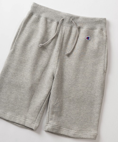 Champion（チャンピオン）の「【Champion/チャンピオン】ワンポイントロゴ ワッペンデザイン 裏毛スウェット生地 ショーツ/ショートパンツ（スウェットパンツ・メンズ・ブラック/ネイビー/グレー/サンドベージュ・M/L/XL）」の3枚目の写真