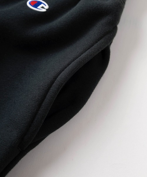 Champion（チャンピオン）の「【Champion/チャンピオン】ワンポイントロゴ ワッペンデザイン 裏毛スウェット生地 ショーツ/ショートパンツ（スウェットパンツ・メンズ・ブラック/ネイビー/グレー/サンドベージュ・M/L/XL）」の8枚目の写真