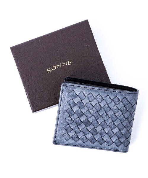 SONNE（ゾンネ）の「【SONNE/ゾンネ】SOM003 HALF FOLD WALLET（財布・メンズ・ブラウン/ブラック/ネイビー・FREE）」の2枚目の写真