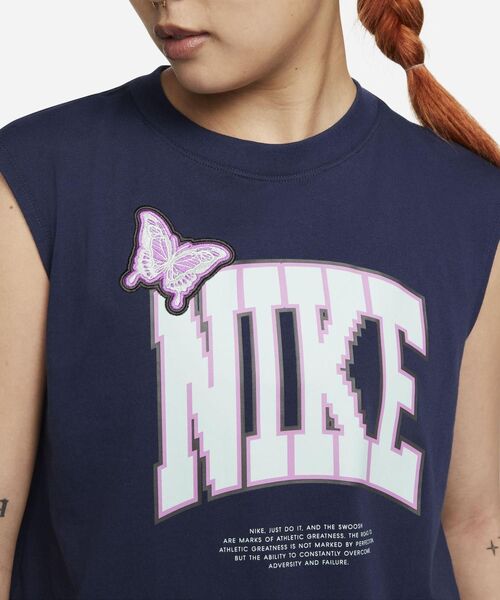 NIKE（ナイキ）の「ナイキ スポーツウェア ウィメンズ タンクトップ / Nike Sportswear Women's Tank（タンクトップ・レディース・ネイビー/ホワイト/ブラック・2XL/L/M/XL/S/XS）」の15枚目の写真