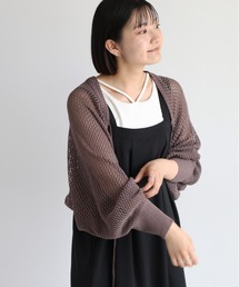 メッシュニット リボンボレロカーディガン