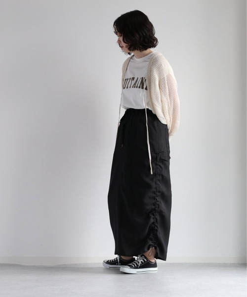 cepo（セポ）の「メッシュニット リボンボレロカーディガン（カーディガン/ボレロ・レディース・オフホワイト/ブラック/グレー・M）」の7枚目の写真