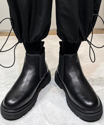 【OKUOKU 0909】厚底 フェイクレザー ショートブーツ oku-shoes-636396959926-74 MC