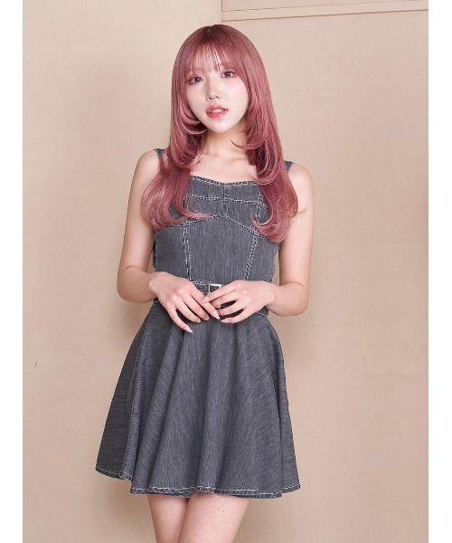 【新品】darich バイヤスチェックデニムミニワンピース ダーリッチ Darich バイヤスチェックデニムミニワンピース