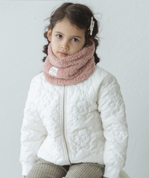 pairmanon（ペアマノン）の「フラワーキルティング 中綿ブルゾン（ブルゾン・キッズ・ラベンダー/アイボリー/ピンク/ブラック・130/150/120/100/90/110/140）」の5枚目の写真