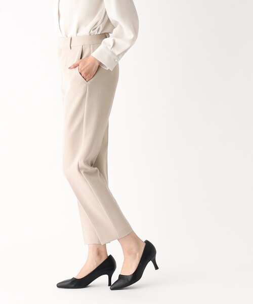 OPAQUE.CLIP（オペークドットクリップ）の「◆セットアップ対応 テーパードパンツ【洗濯機洗い可】（その他パンツ・レディース・ネイビー/ライトベージュ・38/36/40）」の7枚目の写真