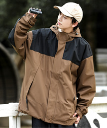 neos | 【neos -addictive design-】ビッグシルエット パネル 切替 配色 マウンテン パーカー(マウンテンパーカー)