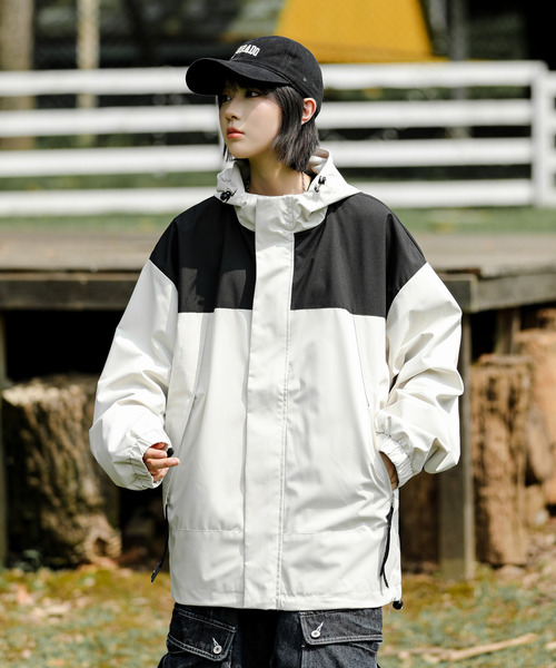 neos（ネオス）の「【neos -addictive design-】ビッグシルエット パネル 切替 配色 マウンテン パーカー（マウンテンパーカー・メンズ・カーキ/ブラック/ベージュ/ブラウン・LARGE/X-LARGE/MEDIUM）」の10枚目の写真