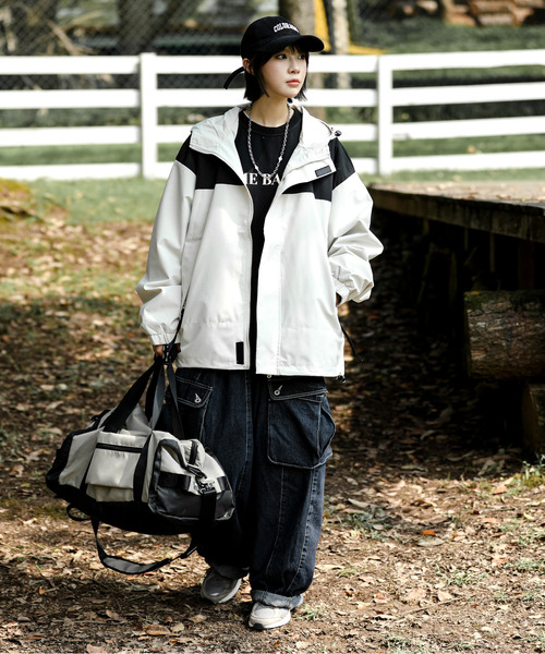 neos（ネオス）の「【neos -addictive design-】ビッグシルエット パネル 切替 配色 マウンテン パーカー（マウンテンパーカー・メンズ・カーキ/ブラック/ベージュ/ブラウン・LARGE/X-LARGE/MEDIUM）」の11枚目の写真