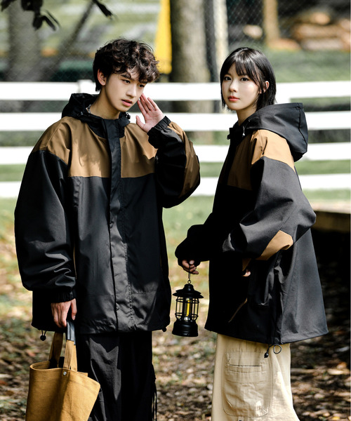 neos（ネオス）の「【neos -addictive design-】ビッグシルエット パネル 切替 配色 マウンテン パーカー（マウンテンパーカー・メンズ・カーキ/ブラック/ベージュ/ブラウン・LARGE/X-LARGE/MEDIUM）」の14枚目の写真