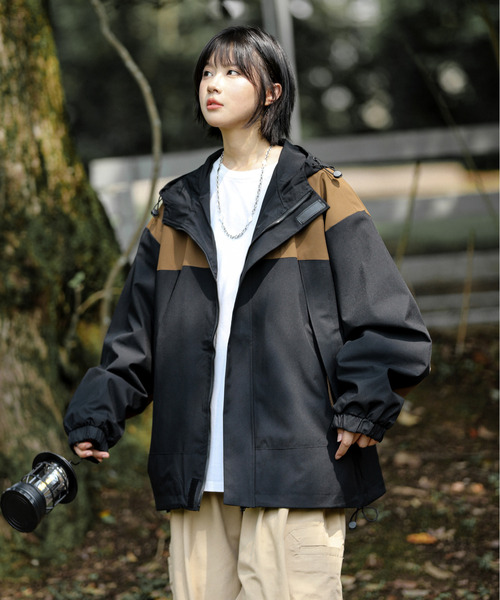 neos（ネオス）の「【neos -addictive design-】ビッグシルエット パネル 切替 配色 マウンテン パーカー（マウンテンパーカー・メンズ・カーキ/ブラック/ベージュ/ブラウン・LARGE/X-LARGE/MEDIUM）」の15枚目の写真