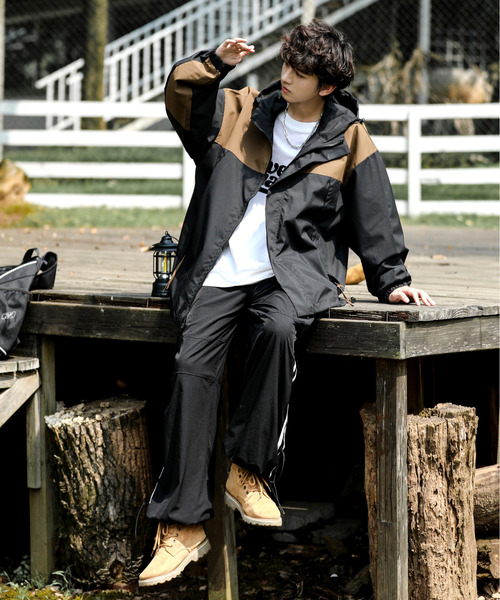 neos（ネオス）の「【neos -addictive design-】ビッグシルエット パネル 切替 配色 マウンテン パーカー（マウンテンパーカー・メンズ・カーキ/ブラック/ベージュ/ブラウン・LARGE/X-LARGE/MEDIUM）」の17枚目の写真