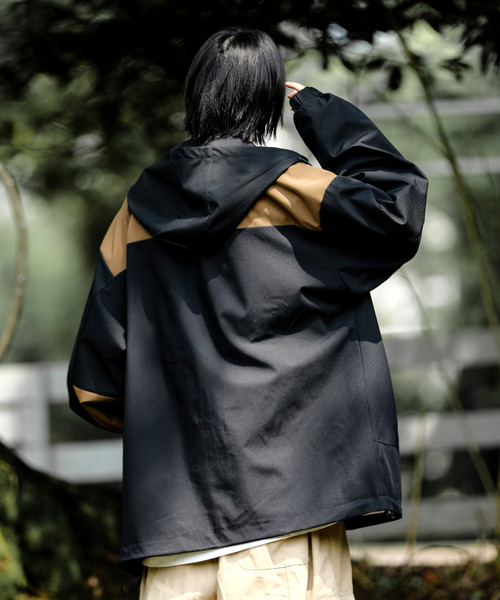 neos（ネオス）の「【neos -addictive design-】ビッグシルエット パネル 切替 配色 マウンテン パーカー（マウンテンパーカー・メンズ・カーキ/ブラック/ベージュ/ブラウン・LARGE/X-LARGE/MEDIUM）」の18枚目の写真