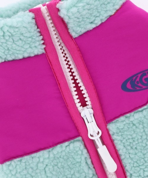 X-girl（エックスガール）の「X-girl/オーバルロゴフリース（ペットウェア・レディース・ライトグリーン/ホワイト・2L/L/M/S/3S/3L/3M/XS）」の9枚目の写真