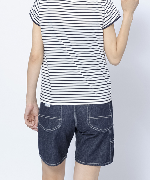 MILKFED.（ミルクフェド）の「MILKFED.×Lee PAINTER SHORT PANTS　（デニム/ショートパンツ/ぺインター）（デニムパンツ・レディース・ホワイト/インディゴブルー・MEDIUM/SMALL）」の4枚目の写真