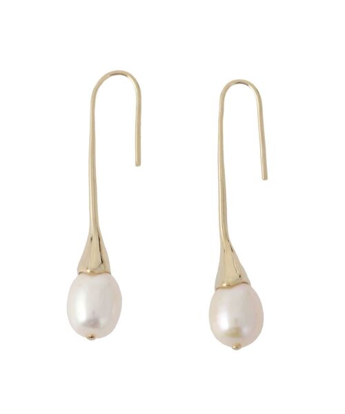 LAGUNAMOON（ラグナムーン）の「LADY淡水パールトライアングルピアス（ピアス（両耳用）・レディース・ゴールド/シルバー・FREE）」の3枚目の写真